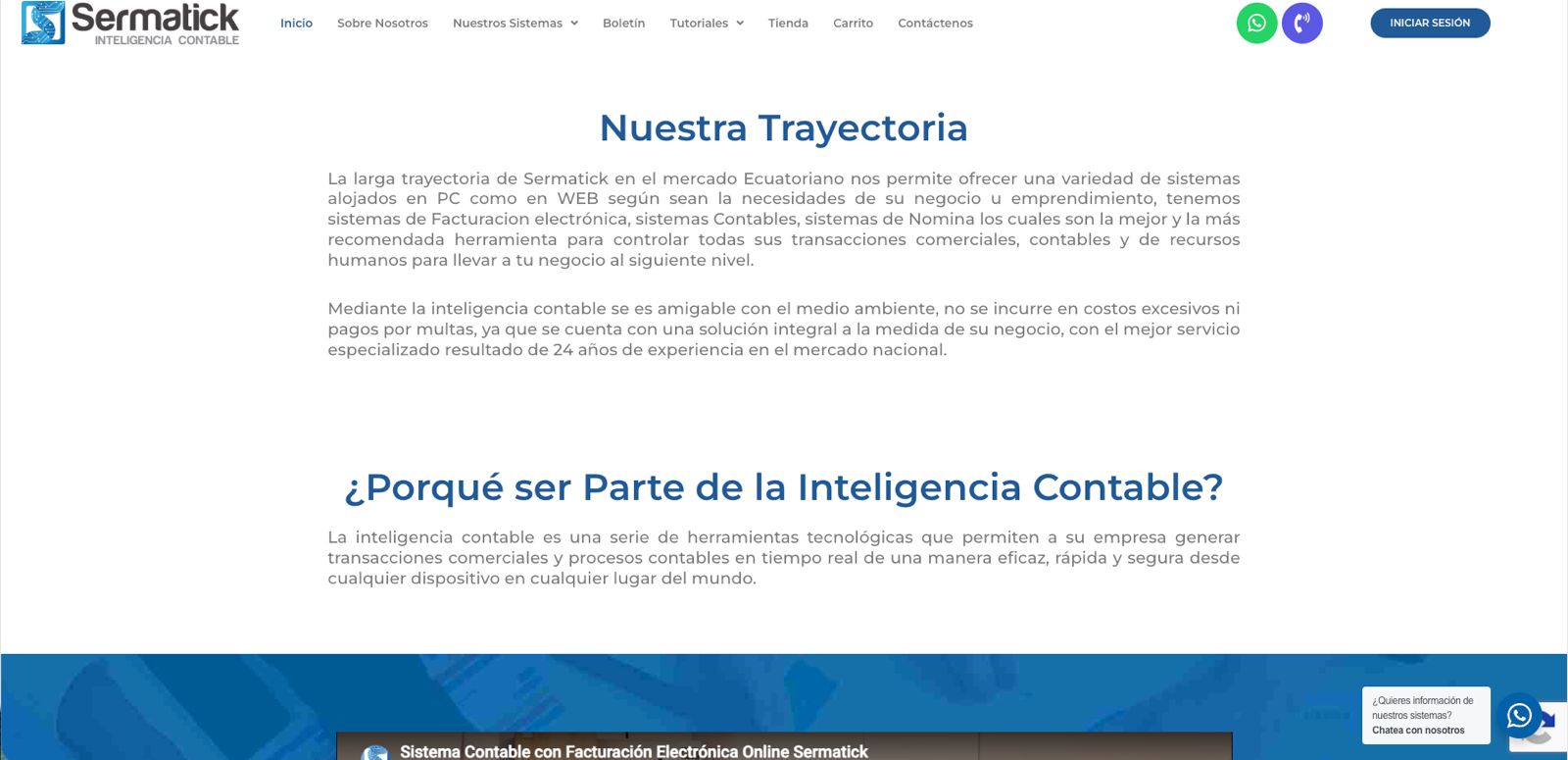 Vista previa del sitio web de Sermatick